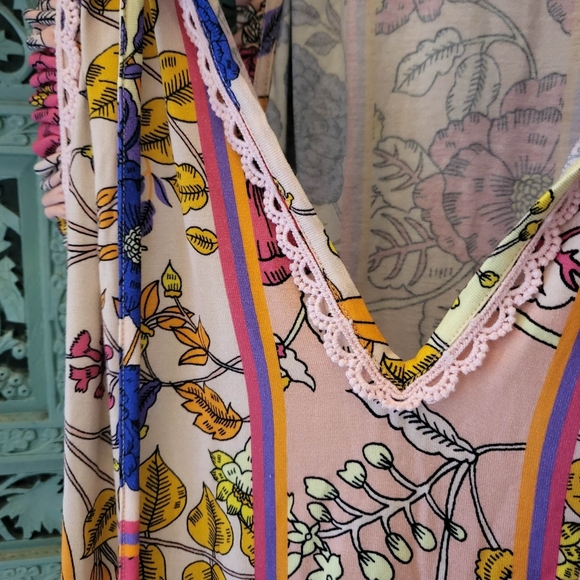 Hale Bob | High Neck / Halter Knit Blouse Tank | Floral | NWOT | Size XS - Picture 4 of 13